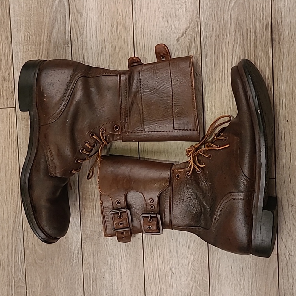 RED WING BOOTS WW2 Military‎ Contract Double Buckle Sz 11 C Mens Boots VTG RARE